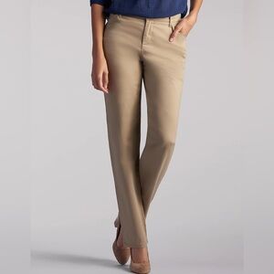 Lee Relaxed Fit Straight Leg Pants - Tan